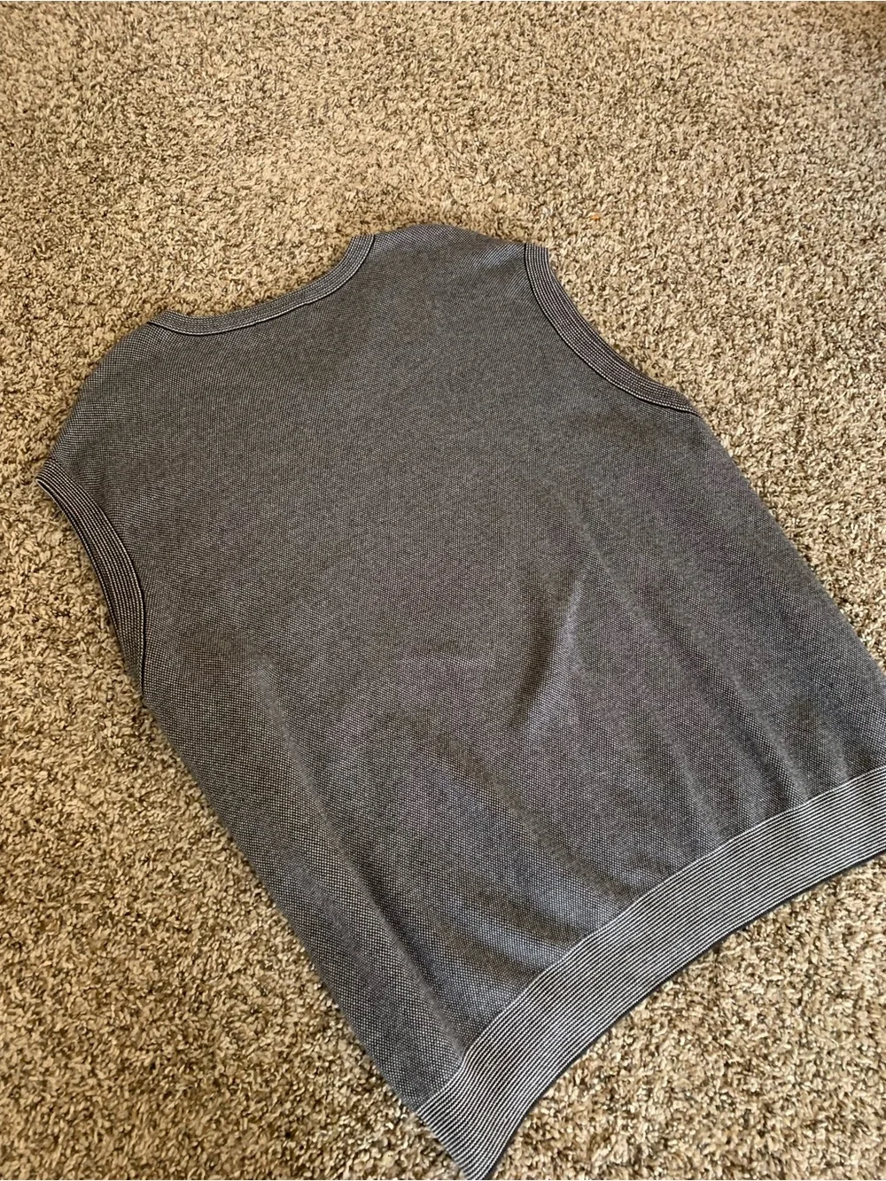 Men's V-Neck Sleeveless Knit Sweater Vest - Gray